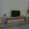 TV staliukas Televizoriaus spintelė su LED apšvietimu, ąžuolo, 215x36,5x40cm