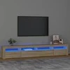TV staliukas Televizoriaus spintelė su LED apšvietimu, ąžuolo, 240x35x40cm
