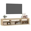 TV staliukas Televizoriaus spintelė su LED apšvietimu, ąžuolo, 195x35x40cm