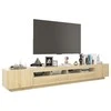 TV staliukas Televizoriaus spintelė su LED apšvietimu, ąžuolo, 260x35x40cm