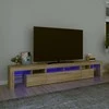 TV staliukas Televizoriaus spintelė su LED apšvietimu, ąžuolo, 230x36,5x40cm