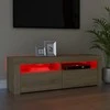 TV staliukas Televizoriaus spintelė su LED apšvietimu, ąžuolo, 120x35x40cm