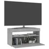 TV staliukas Televizoriaus spintelė su LED apšvietimu, betono, 75x35x40cm