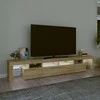 TV staliukas Televizoriaus spintelė su LED apšvietimu, ąžuolo, 230x36,5x40cm