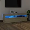 TV staliukas Televizoriaus spintelė su LED apšvietimu, ąžuolo, 120x35x40cm