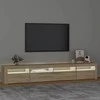 TV staliukas Televizoriaus spintelė su LED apšvietimu, ąžuolo, 240x35x40cm
