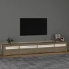 TV staliukas Televizoriaus spintelė su LED apšvietimu, ąžuolo, 270x35x40cm