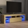 TV staliukas Televizoriaus spintelė su LED, sonoma ąžuolo, 140x36,5x40cm