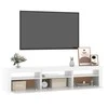 TV staliukas Televizoriaus spintelė su LED apšvietimu, balta, 180x35x40cm