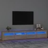 TV staliukas Televizoriaus spintelė su LED apšvietimu, ąžuolo, 240x35x40cm