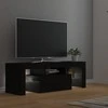 TV staliukas Televizoriaus spintelė su LED apšvietimu, juoda, 120x35x40cm