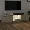 TV staliukas Televizoriaus spintelė su LED apšvietimu, ąžuolo, 140x40x35,5cm
