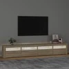 TV staliukas Televizoriaus spintelė su LED apšvietimu, ąžuolo, 240x35x40cm