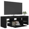 TV staliukas Televizoriaus spintelė su LED apšvietimu, juoda, 120x35x40cm