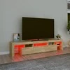 TV staliukas Televizoriaus spintelė su LED apšvietimu, ąžuolo, 200x36,5x40cm