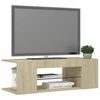 TV staliukas Televizoriaus spintelė su LED apšvietimu, ąžuolo, 90x39x30cm