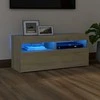 TV staliukas Televizoriaus spintelė su LED apšvietimu, ąžuolo, 90x35x40cm