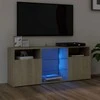 TV staliukas Televizoriaus spintelė su LED apšvietimu, ąžuolo, 120x30x50cm