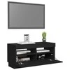 TV staliukas Televizoriaus spintelė su LED apšvietimu, juoda, 80x35x40cm