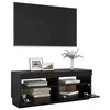 TV staliukas Televizoriaus spintelė su LED apšvietimu, juoda, 100x35x40cm