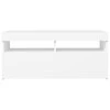 TV staliukas Televizoriaus spintelė su LED apšvietimu, balta, 90x35x40cm