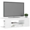 TV staliukas Televizoriaus spintelė su LED apšvietimu, balta, 90x39x30cm