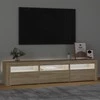 TV staliukas Televizoriaus spintelė su LED apšvietimu, ąžuolo, 180x35x40cm