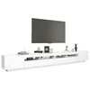 TV staliukas Televizoriaus spintelė su LED apšvietimu, balta, 300x35x40cm