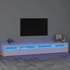 TV staliukas Televizoriaus spintelė su LED apšvietimu, balta, 270x35x40cm