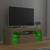 TV staliukas Televizoriaus spintelė su LED apšvietimu, ąžuolo, 120x35x40cm