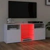 TV staliukas Televizoriaus spintelė su LED apšvietimu, balta, 120x30x50cm