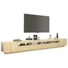 TV staliukas Televizoriaus spintelė su LED apšvietimu, ąžuolo, 300x35x40cm