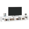 TV staliukas Televizoriaus spintelė su LED apšvietimu, balta, 260x36,5x40cm
