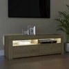 TV staliukas Televizoriaus spintelė su LED apšvietimu, ąžuolo, 120x35x40cm