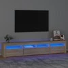 TV staliukas Televizoriaus spintelė su LED apšvietimu, ąžuolo, 210x35x40cm