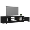 TV staliukas Televizoriaus spintelė su LED apšvietimu, juoda, 140x40x35,5cm