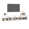 TV staliukas Televizoriaus spintelė su LED apšvietimu, balta, 240x35x40cm