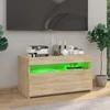 TV staliukas Televizoriaus spintelė su LED apšvietimu, ąžuolo, 75x35x40cm