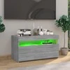 TV staliukas Televizoriaus spintelė su LED apšvietimu, pilka, 75x35x40cm