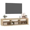 TV staliukas Televizoriaus spintelė su LED apšvietimu, ąžuolo, 180x35x40cm