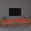 TV staliukas Televizoriaus spintelė su LED apšvietimu, ąžuolo, 270x35x40cm