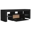 TV staliukas Televizoriaus spintelė su LED apšvietimu, juoda, 120x35x40cm