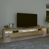 TV staliukas Televizoriaus spintelė su LED apšvietimu, ąžuolo, 260x36,5x40cm