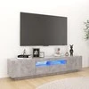 TV staliukas Televizoriaus spintelė su LED, betono pilka, 180x35x40cm