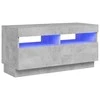 TV staliukas Televizoriaus spintelė su LED, betono pilka, 80x35x40cm