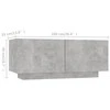 TV staliukas Televizoriaus spintelė su LED, betono pilka, 180x35x40cm
