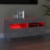 TV staliukas Televizoriaus spintelė su LED, betono pilka, 80x35x40cm