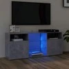 TV staliukas Televizoriaus spintelė su LED, betono pilka, 120x30x50cm