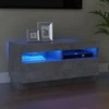 TV staliukas Televizoriaus spintelė su LED, betono pilka, 80x35x40cm