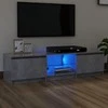 TV staliukas Televizoriaus spintelė su LED, betono pilka, 140x40x35,5cm